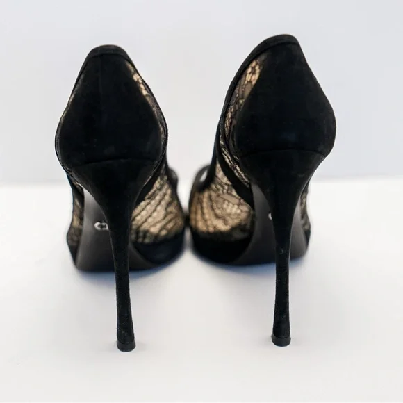 CHRISTIAN DIOR Lace & Suede Pump - Picture 7 of 10